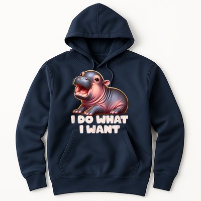 Cute Baby Hippo Moo Deng I Do What I Want Hoodie