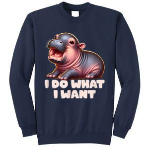 Cute Baby Hippo Moo Deng I Do What I Want Sweatshirt