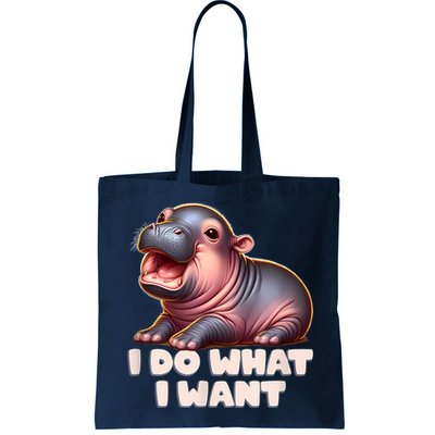 Cute Baby Hippo Moo Deng I Do What I Want Bag