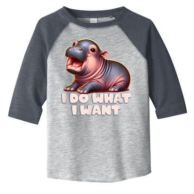 Cute Baby Hippo Moo Deng I Do What I Want Toddler Fine Jersey T-Shirt