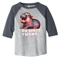 Cute Baby Hippo Moo Deng I Do What I Want Toddler Fine Jersey T-Shirt