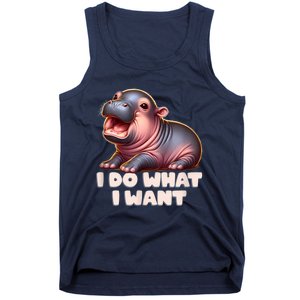 Cute Baby Hippo Moo Deng I Do What I Want Tank Top