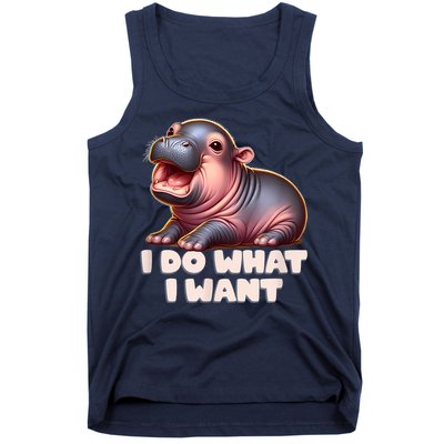 Cute Baby Hippo Moo Deng I Do What I Want Tank Top