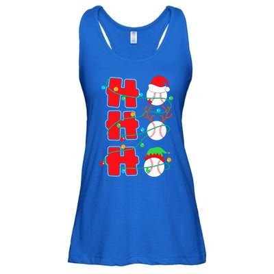 Christmas Baseball Ho Ho Ho Funny Xmas Sports Meaningful Gift Ladies Essential Flowy Tank