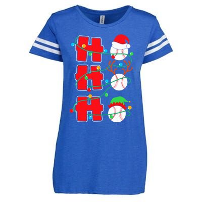 Christmas Baseball Ho Ho Ho Funny Xmas Sports Meaningful Gift Enza Ladies Jersey Football T-Shirt