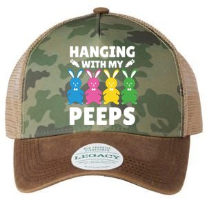 Cute Bunnies Hanging With My Peeps Cool Gift Legacy Tie Dye Trucker Hat