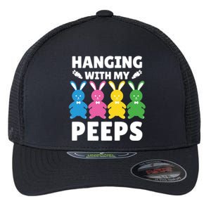 Cute Bunnies Hanging With My Peeps Cool Gift Flexfit Unipanel Trucker Cap