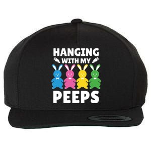 Cute Bunnies Hanging With My Peeps Cool Gift Wool Snapback Cap