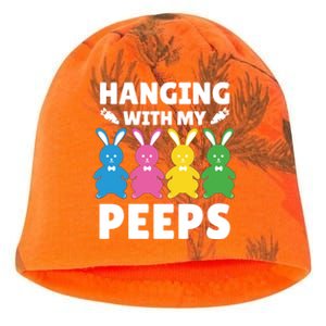 Cute Bunnies Hanging With My Peeps Cool Gift Kati - Camo Knit Beanie