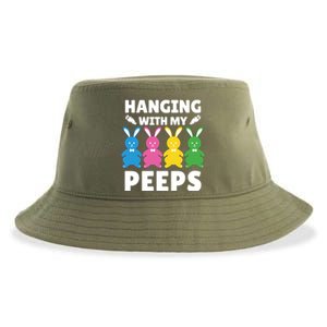 Cute Bunnies Hanging With My Peeps Cool Gift Sustainable Bucket Hat