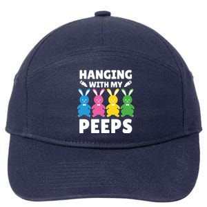 Cute Bunnies Hanging With My Peeps Cool Gift 7-Panel Snapback Hat