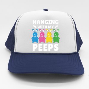 Cute Bunnies Hanging With My Peeps Cool Gift Trucker Hat