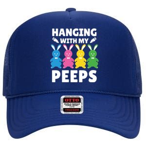 Cute Bunnies Hanging With My Peeps Cool Gift High Crown Mesh Back Trucker Hat