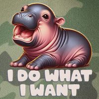 Cute Baby Hippo Moo Deng I Do What I Want Legacy Tie Dye Trucker Hat