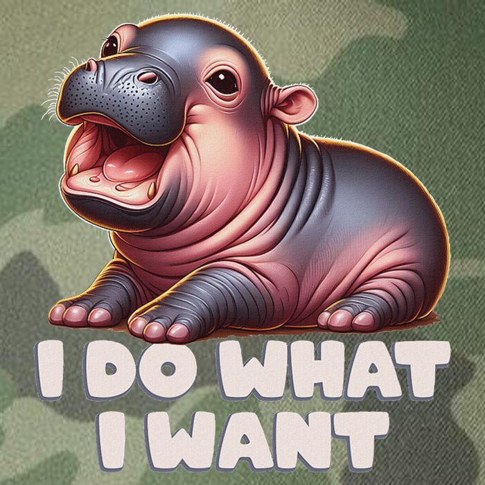 Cute Baby Hippo Moo Deng I Do What I Want Legacy Tie Dye Trucker Hat