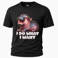 Cute Baby Hippo Moo Deng I Do What I Want Performance Shirt