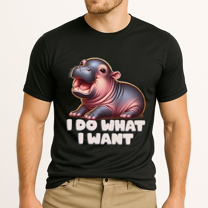 Cute Baby Hippo Moo Deng I Do What I Want Performance Shirt