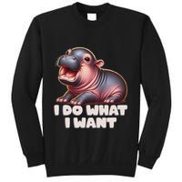 Cute Baby Hippo Moo Deng I Do What I Want Sweatshirt