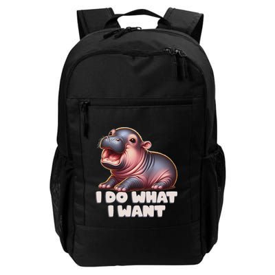 Cute Baby Hippo Moo Deng I Do What I Want Backpack