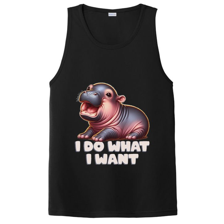 Cute Baby Hippo Moo Deng I Do What I Want PosiCharge Competitor Tank