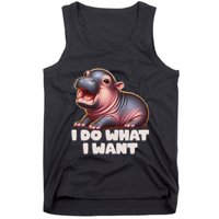 Cute Baby Hippo Moo Deng I Do What I Want Tank Top