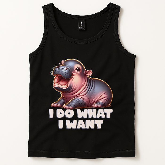 Cute Baby Hippo Moo Deng I Do What I Want Tank Top