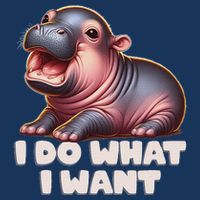 Cute Baby Hippo Moo Deng I Do What I Want Infant Baby Jersey Bodysuit