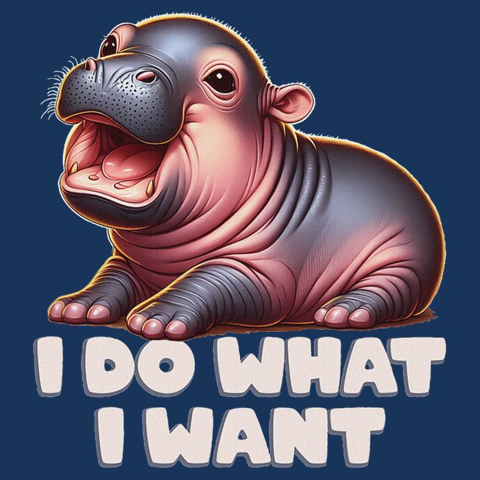 Cute Baby Hippo Moo Deng I Do What I Want Infant Baby Jersey Bodysuit