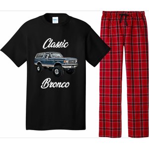 Classic Bronco Horse On Truck Lifted Square Body Offroad 4x4 Gift Pajama Set