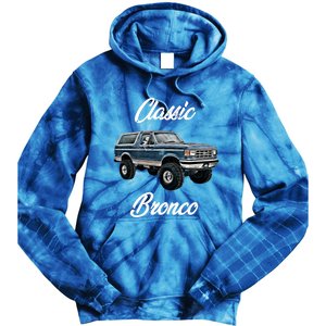 Classic Bronco Horse On Truck Lifted Square Body Offroad 4x4 Gift Tie Dye Hoodie