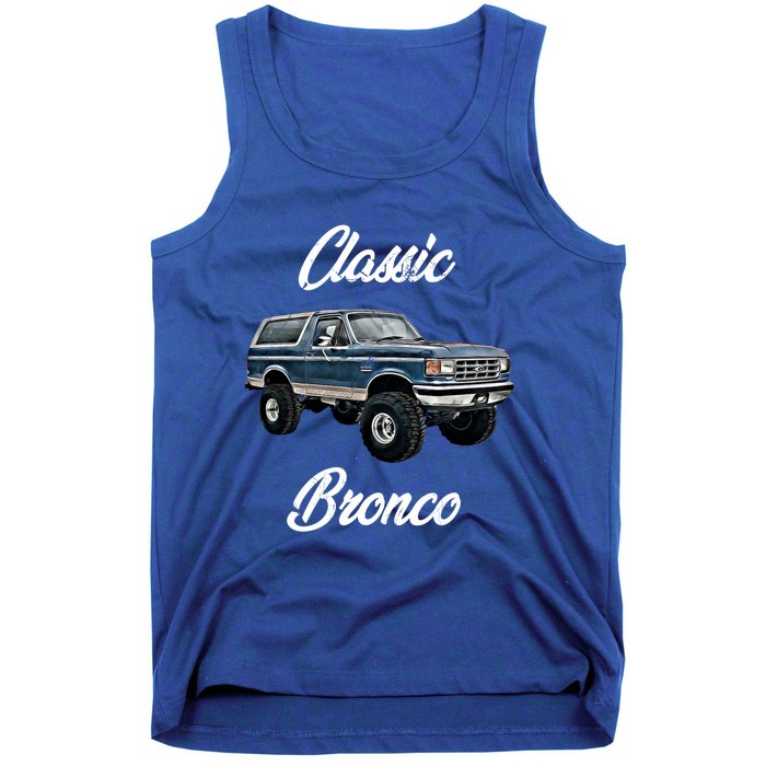 Classic Bronco Horse On Truck Lifted Square Body Offroad 4x4 Gift Tank Top