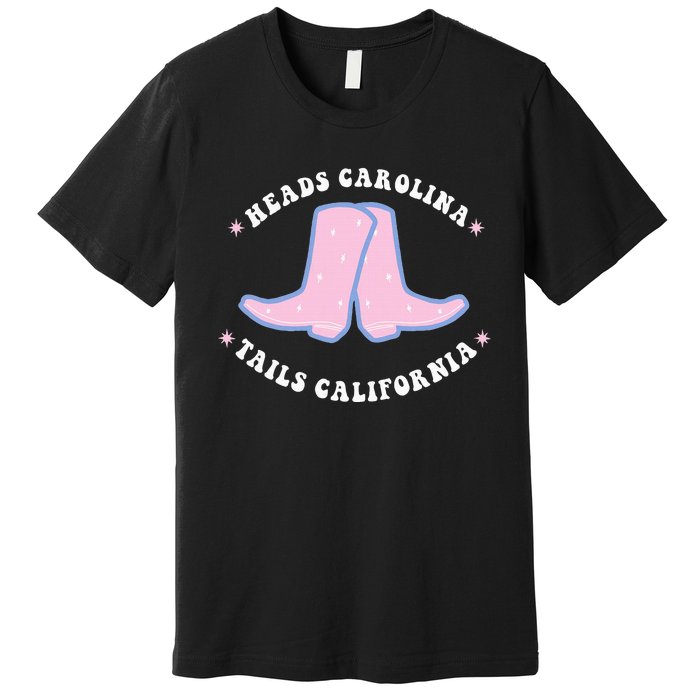 Cowgirl Boots Heads Carolina Tail California Western Country Premium T-Shirt