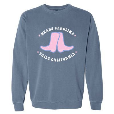 Cowgirl Boots Heads Carolina Tail California Western Country Garment-Dyed Sweatshirt