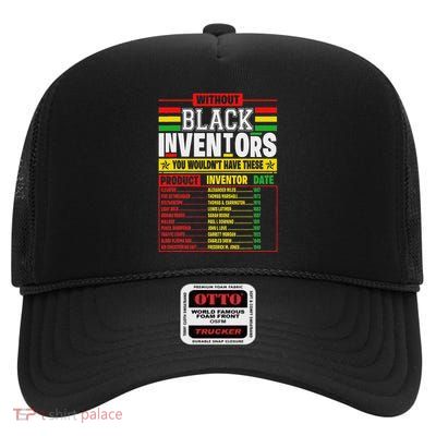 Celebrating Black History Culture Excellence Inventors High Crown Mesh Back Trucker Hat