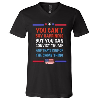 CanT Buy Happiness But You Can Convict Trump V-Neck T-Shirt