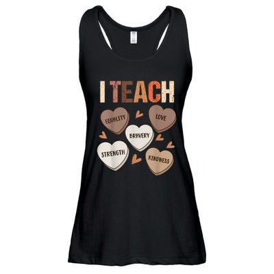 Celebrate Black History Month I Teach Black History Teacher Ladies Essential Flowy Tank