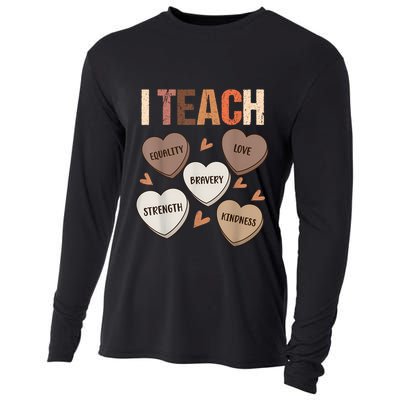 Celebrate Black History Month I Teach Black History Teacher Cooling Performance Long Sleeve Crew