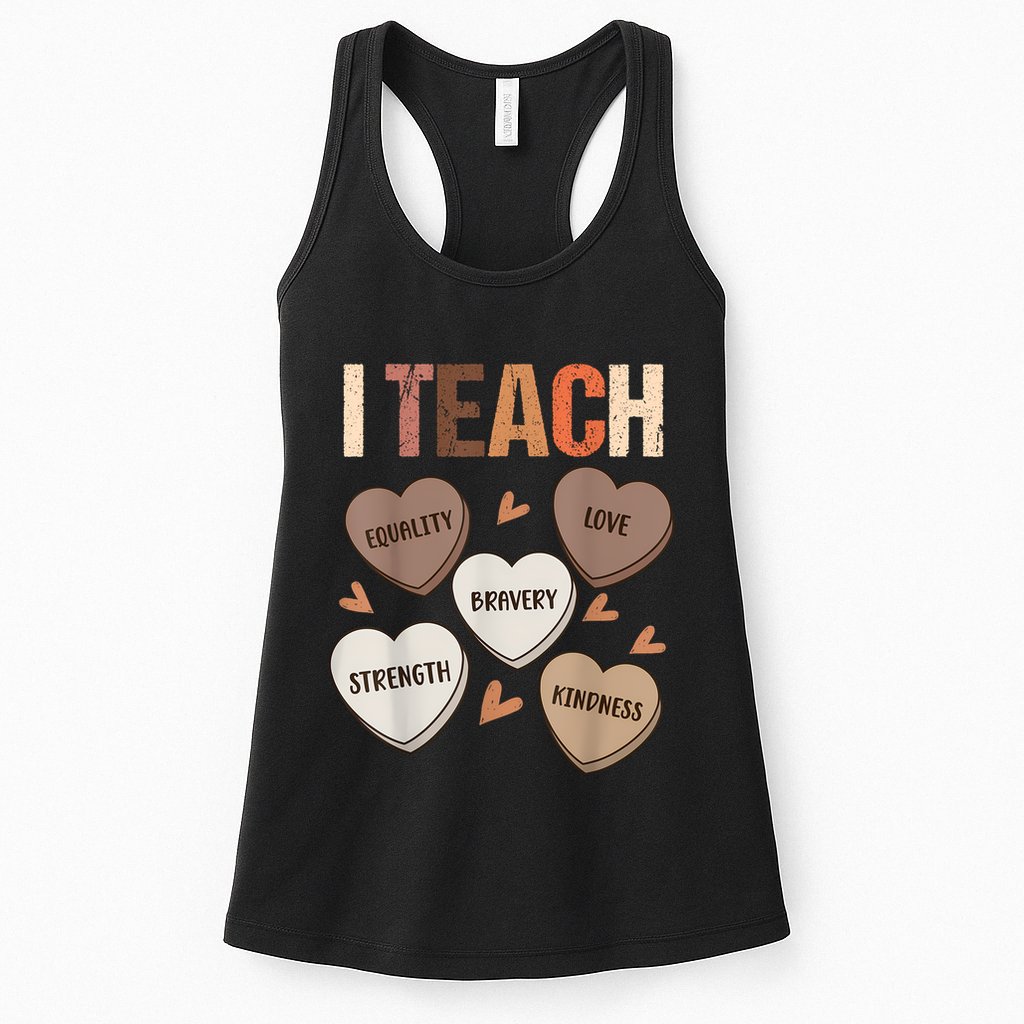 Celebrate Black History Month I Teach Black History Teacher Womens Tank Top