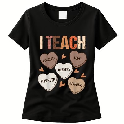 Celebrate Black History Month I Teach Black History Teacher Womens T-Shirt