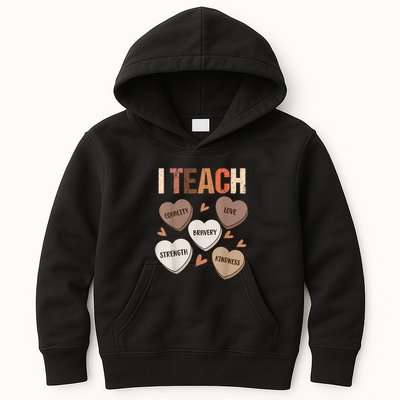Celebrate Black History Month I Teach Black History Teacher Kids Hoodie
