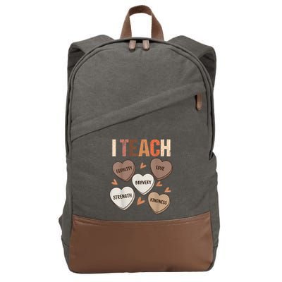 Celebrate Black History Month I Teach Black History Teacher Cotton Canvas Backpack