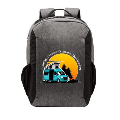 Camping Because It's Cheaper Than Therapy Vector Backpack