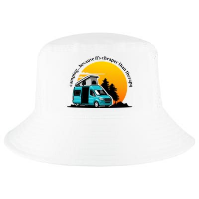 Camping Because It's Cheaper Than Therapy Cool Comfort Performance Bucket Hat