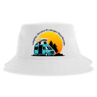 Camping Because It's Cheaper Than Therapy Sustainable Bucket Hat