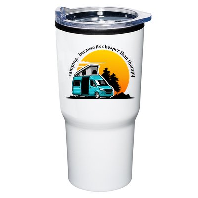 Camping Because It's Cheaper Than Therapy Tumbler