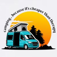 Camping Because It's Cheaper Than Therapy Baby Bodysuit