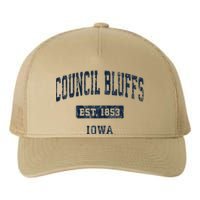 Council Bluffs Iowa Ia Vintage Established Yupoong Adult 5-Panel Trucker Hat