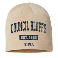 Council Bluffs Iowa Ia Vintage Established Sustainable Beanie