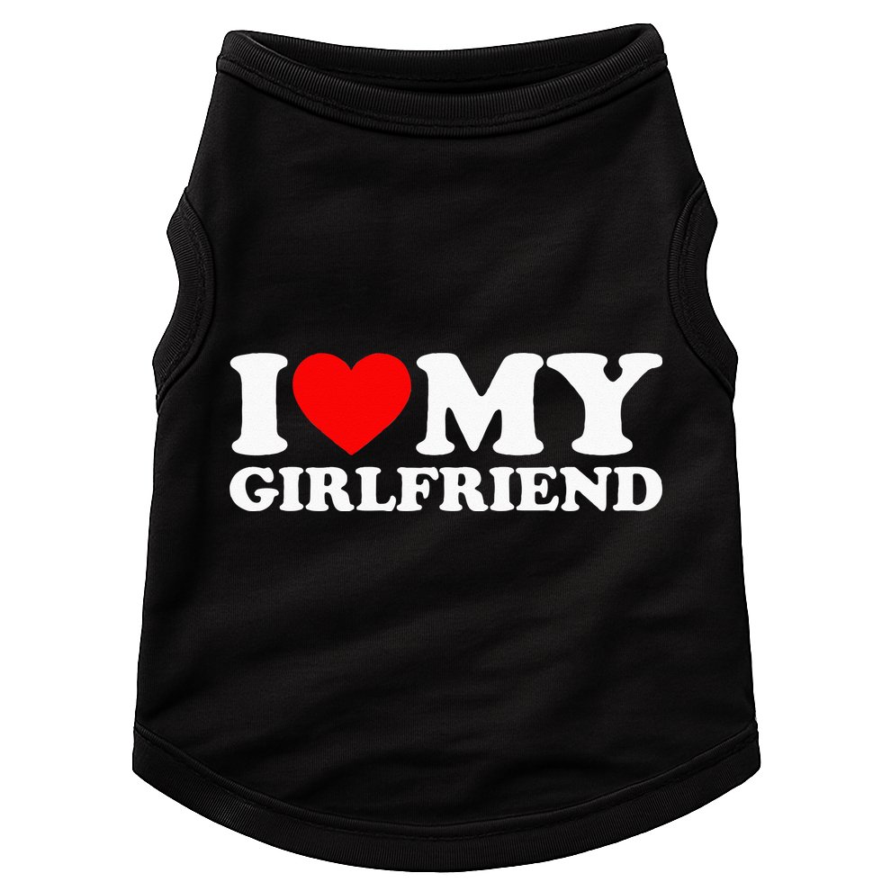 Classic Black I Love My Girlfriend Doggie Tank