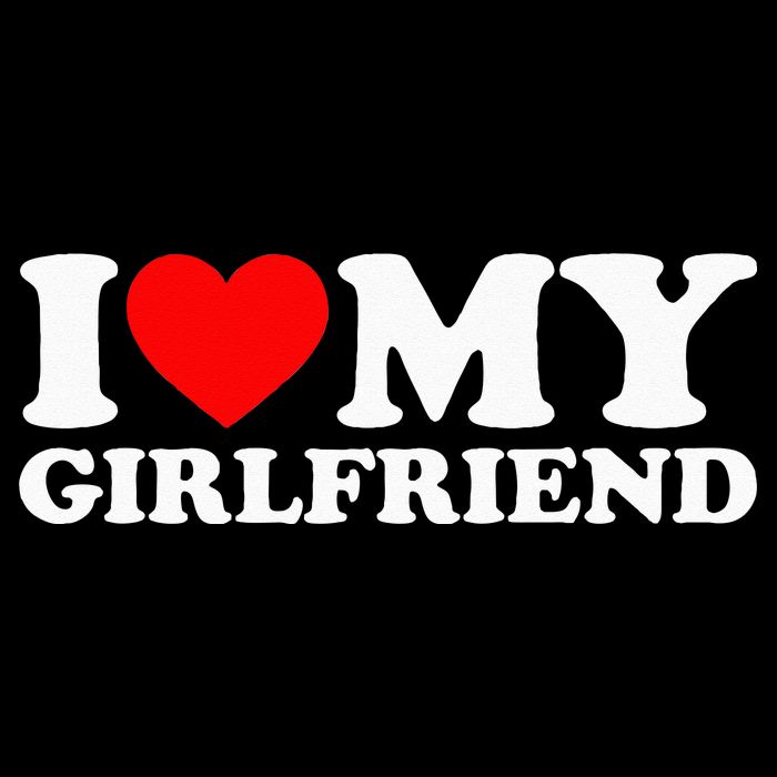 Classic Black I Love My Girlfriend Tall T-Shirt